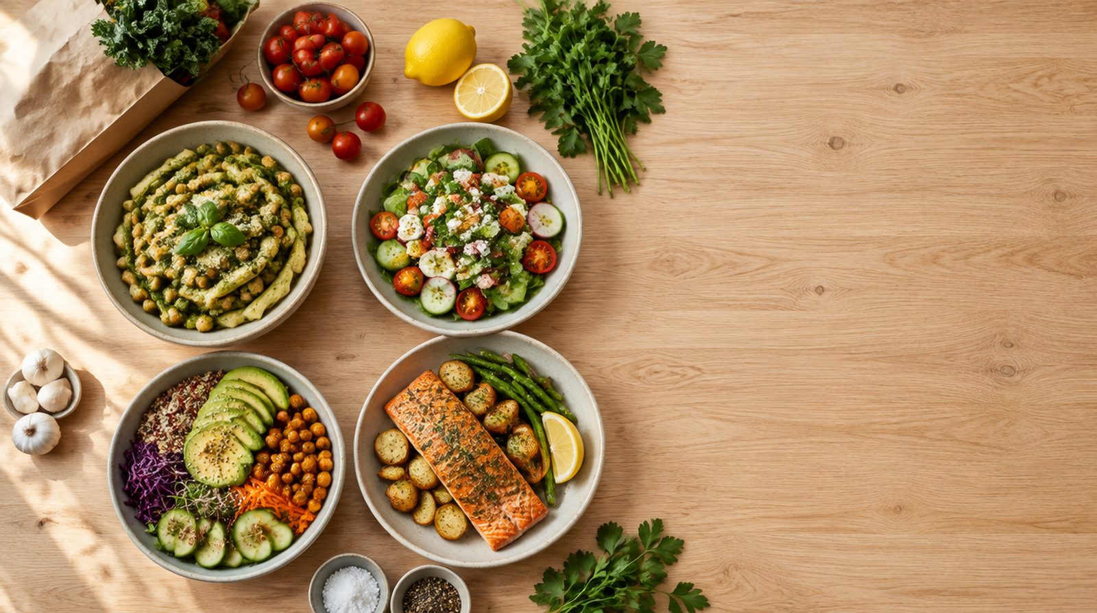 Fresh, colourful meals ready to enjoy